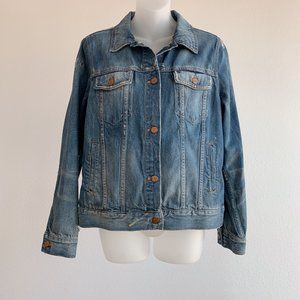 Madewell Distressed Denim Jean Jacket Ellery Wash